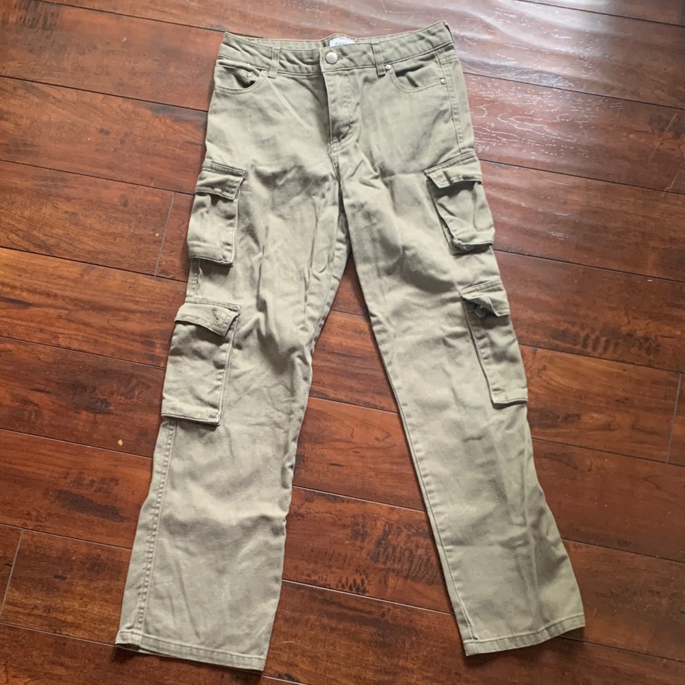 Boys Olive Green Cargo Pants